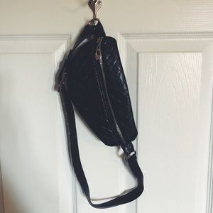 Nasty Gal Quilted Faux Leather Waist Bag